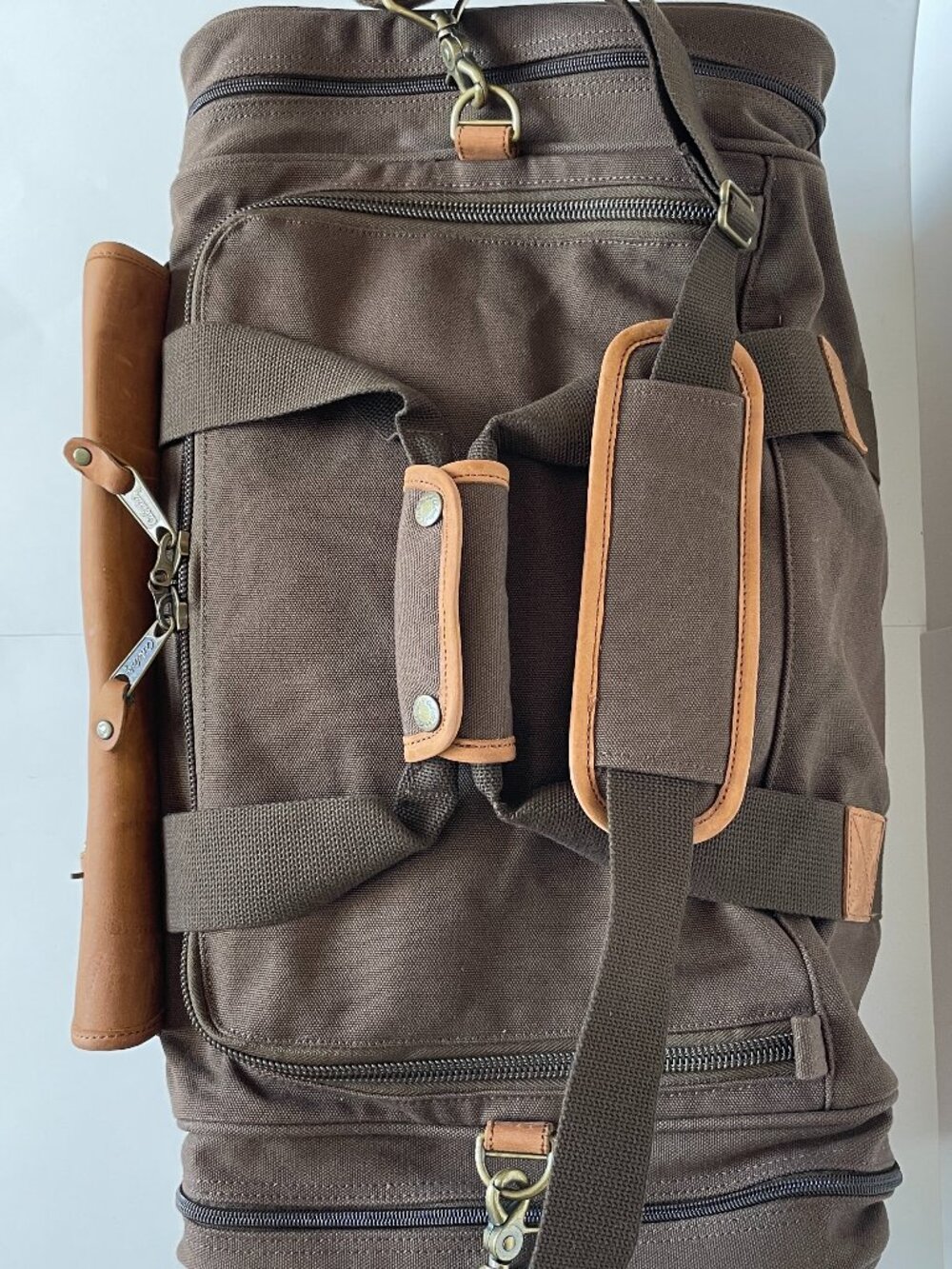 Cabela's Vintage Battenkill Canvas & Leather Large Duffel Bag Luggage Filson - Picture 4 of 13